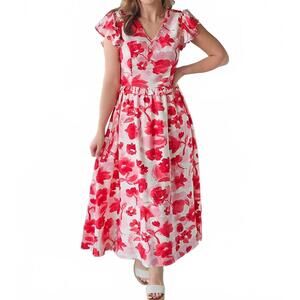NEW IN FEBRUARY lana dress in vibrant red